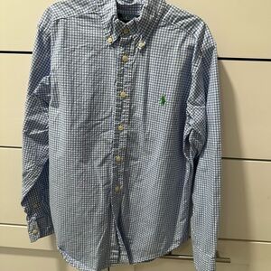 Ralph Lauren Kids Blue and White Checkered Shirt